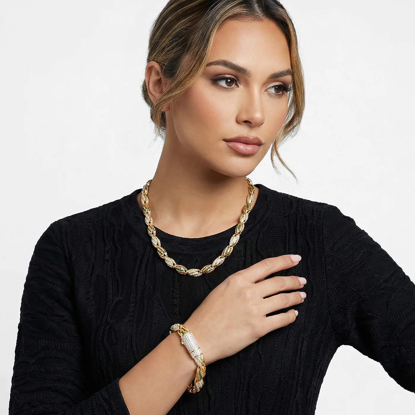 COOGI Twisted Rope Necklace "The Outback" - Yellow Gold Plated - Image 6