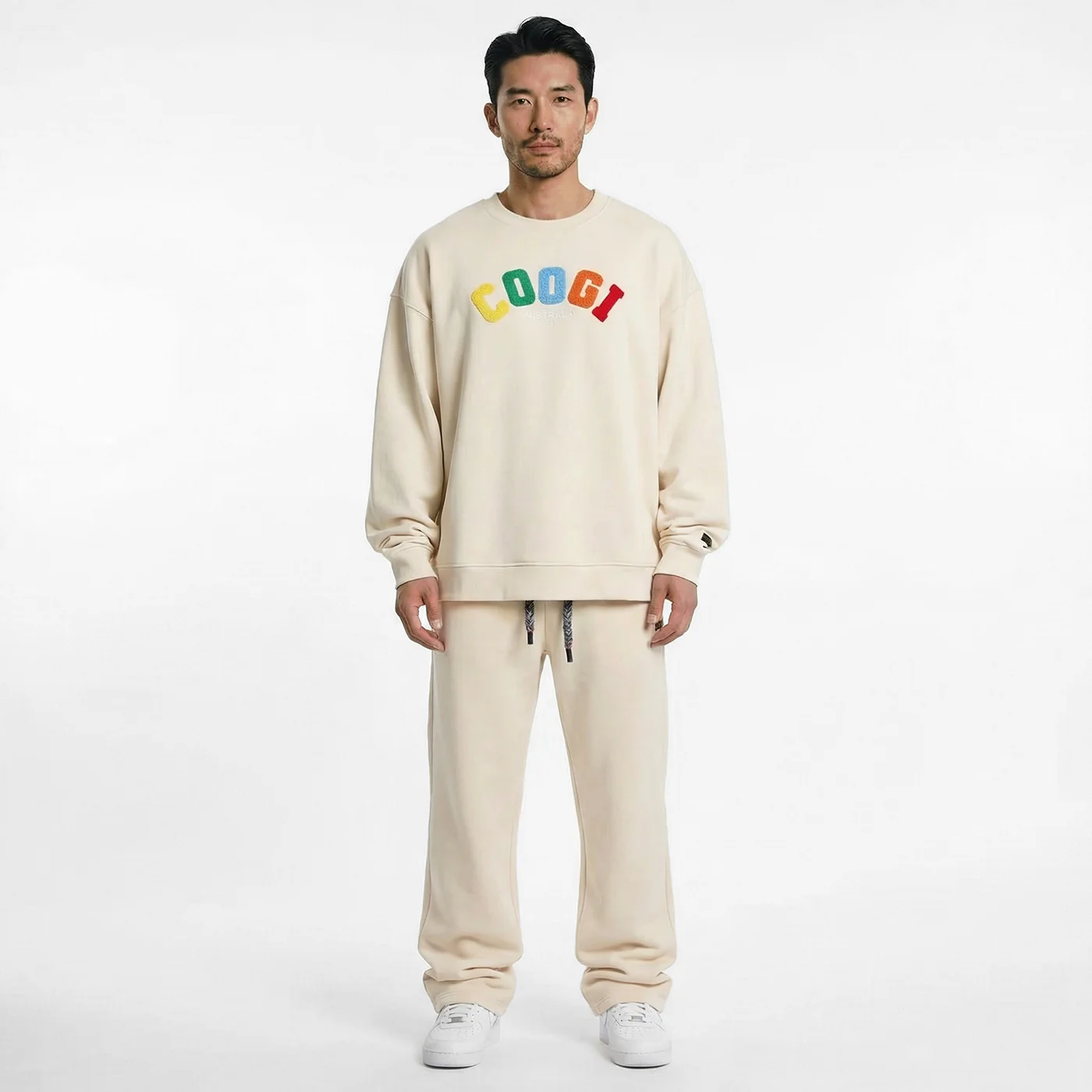 New - COOGI  - Block Logo Crew - Oversized - Bone: COOGI Crown Reserve HeavyLuxe Fleece - Image 3