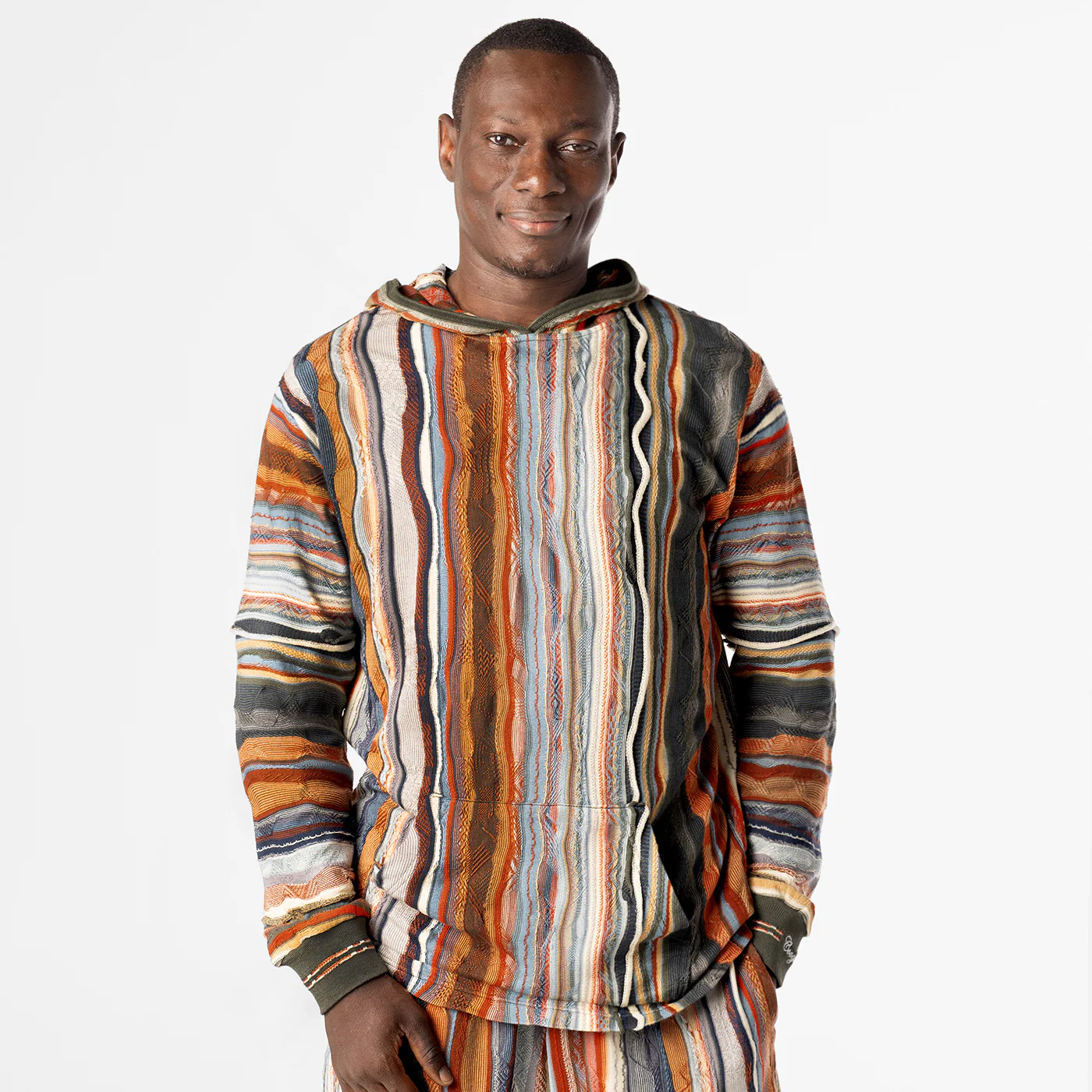 New - COOGI Light Weight Sweater Knit Hoody in Natural - Image 3