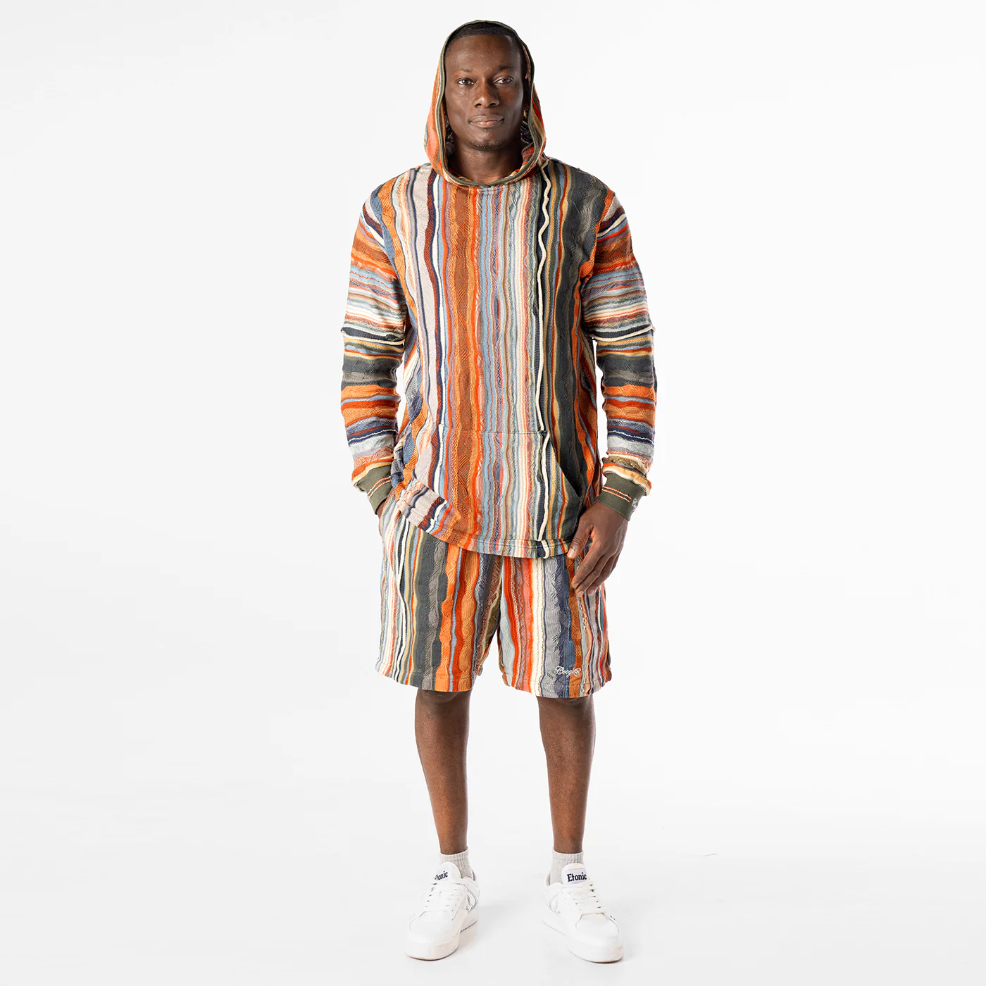 New - COOGI Light Weight Sweater Knit Hoody in Natural - Image 5