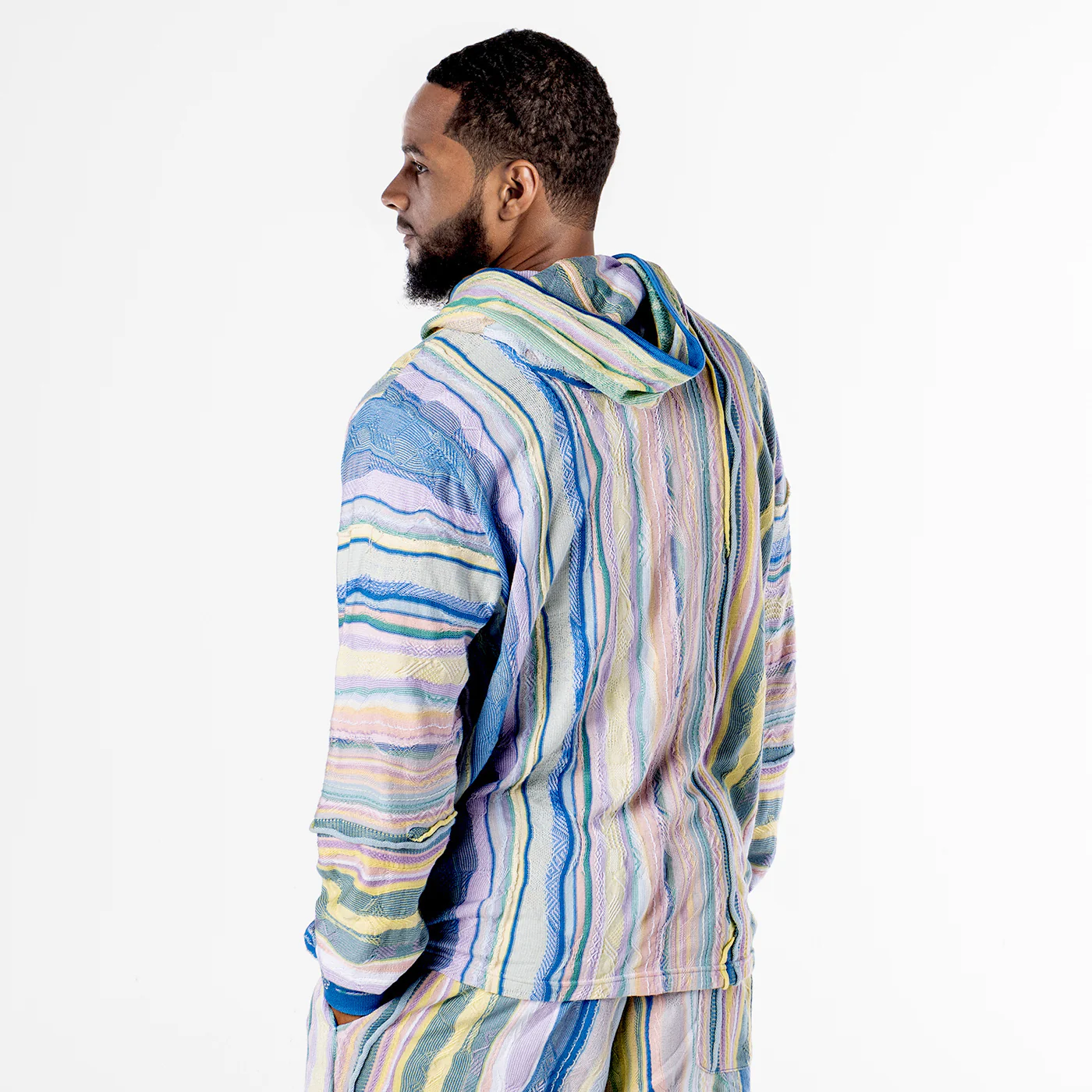 New - COOGI Light Weight Sweater Knit Hoody in Pink and Blue - Image 4