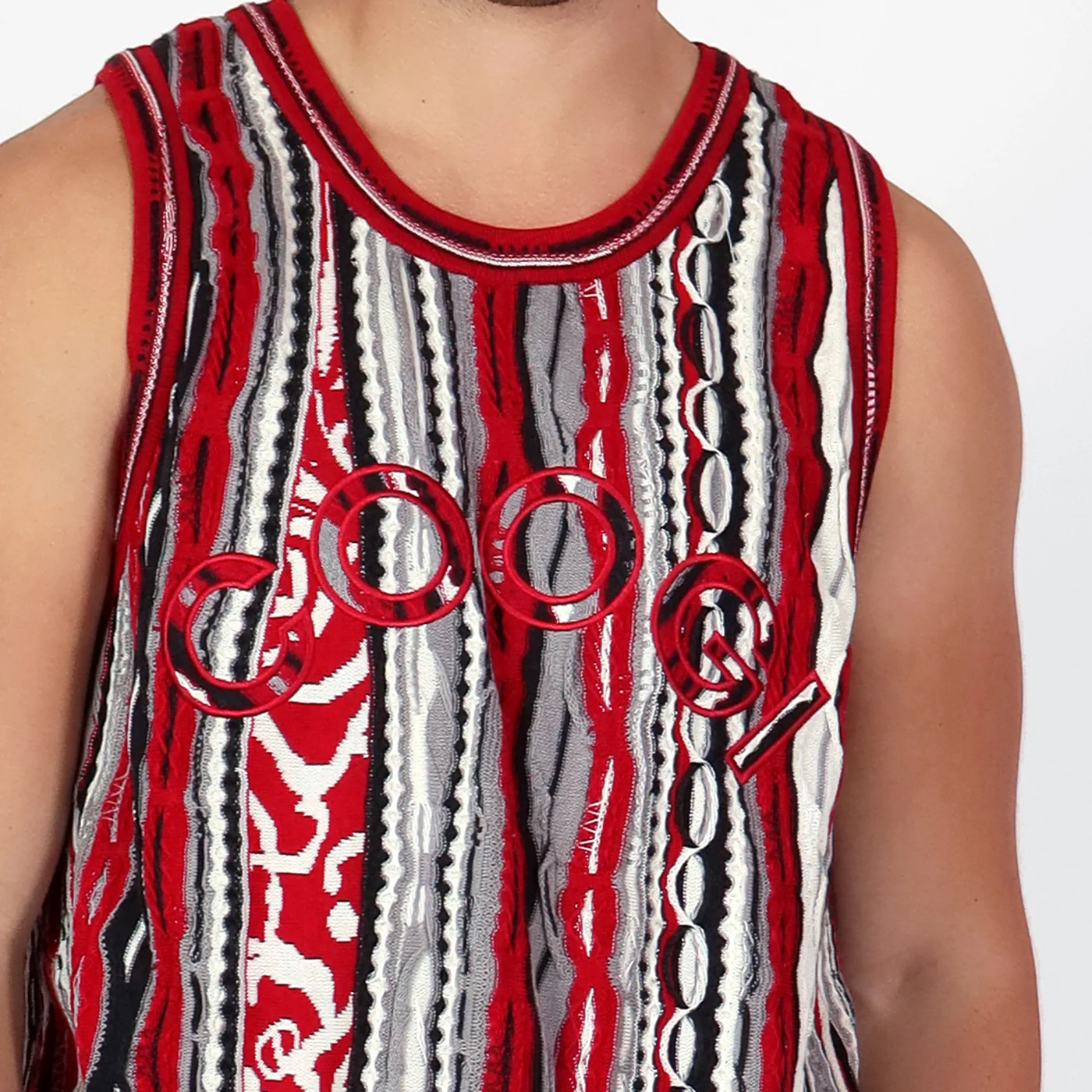 New -COOGI Red-Black Sweater Knit Basketball Jersey - Image 5