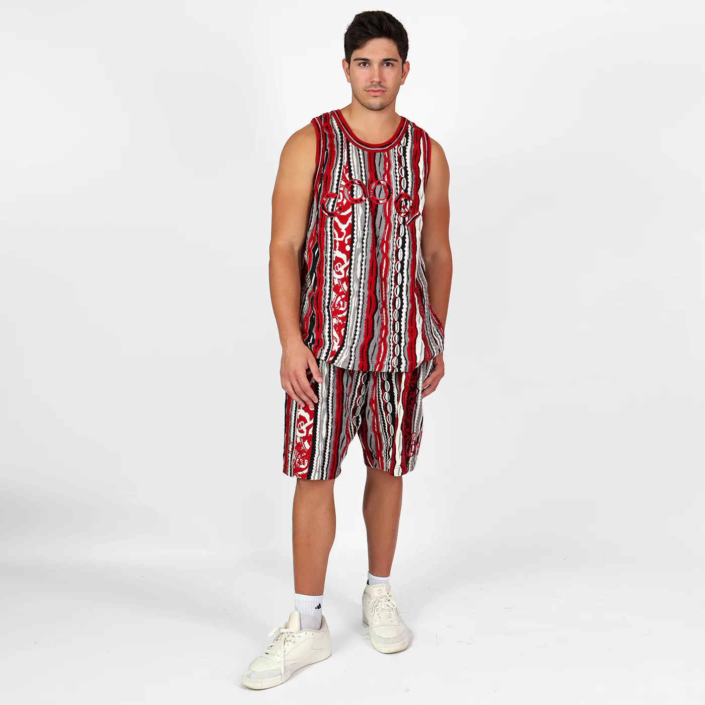 New -COOGI Red-Black Sweater Knit Basketball Jersey - Image 4