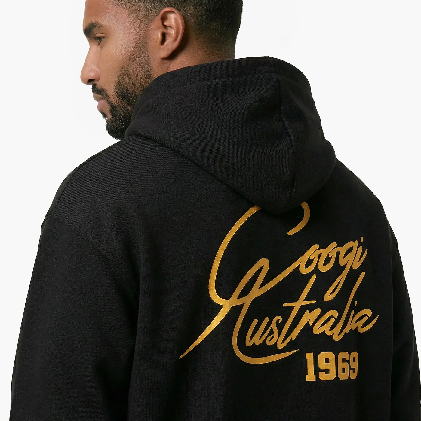 New - COOGI Script Hoody - Oversized - Black: COOGI Crown Reserve HeavyLuxe Fleece - Image 4