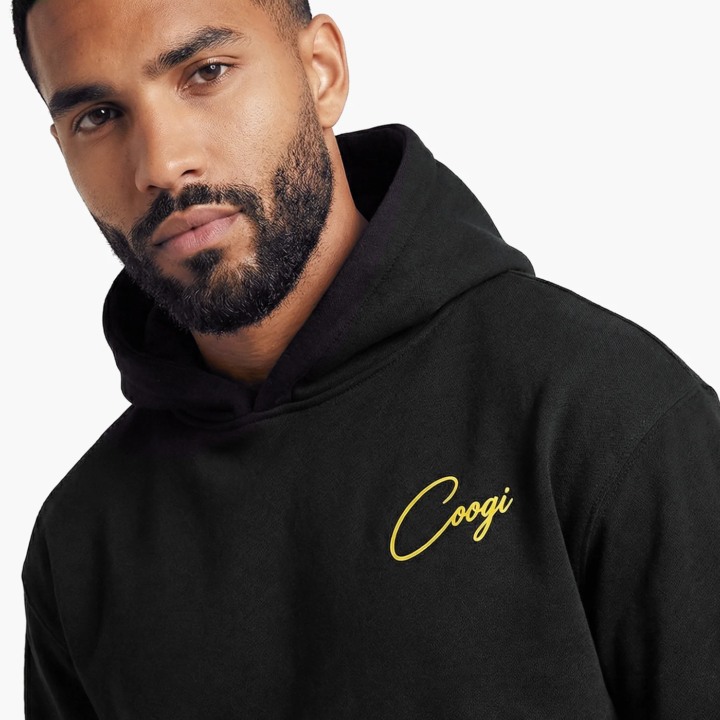 New - COOGI Script Hoody - Oversized - Black: COOGI Crown Reserve HeavyLuxe Fleece - Image 6