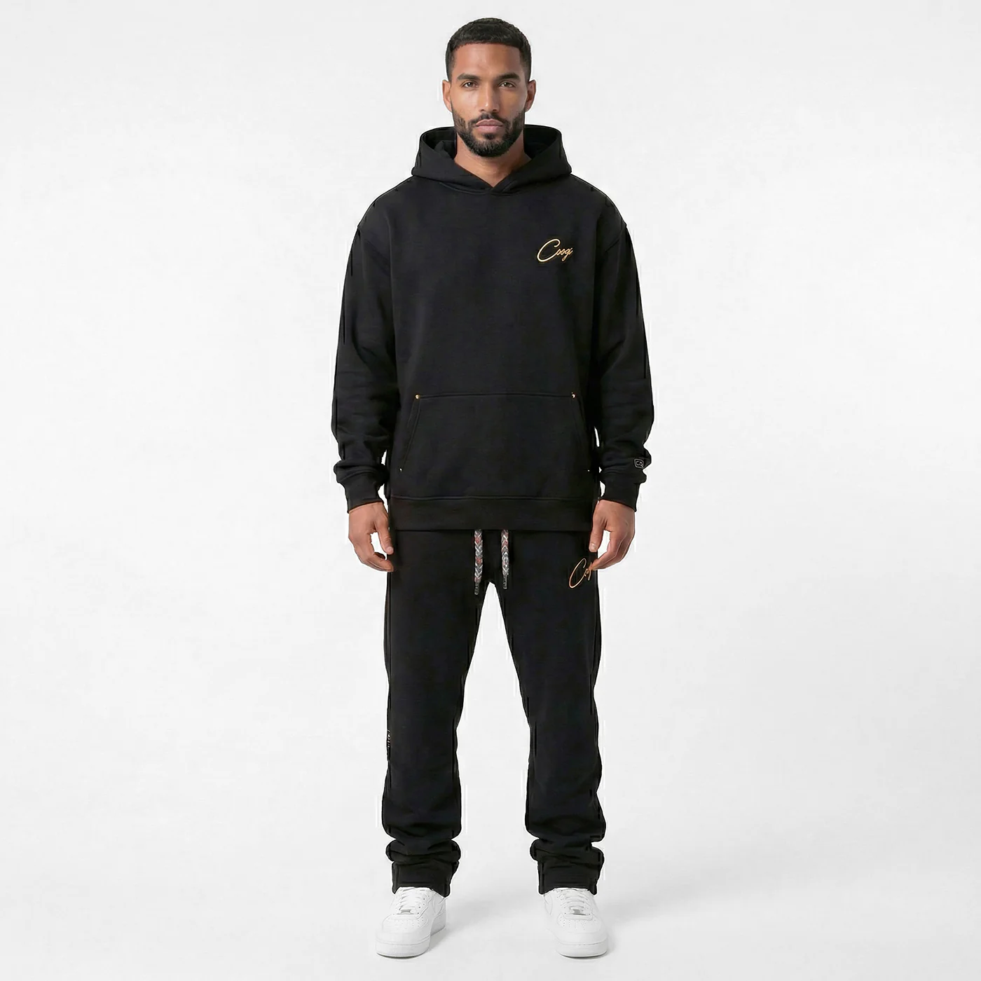 New - COOGI Script Hoody - Oversized - Black: COOGI Crown Reserve HeavyLuxe Fleece - Image 7