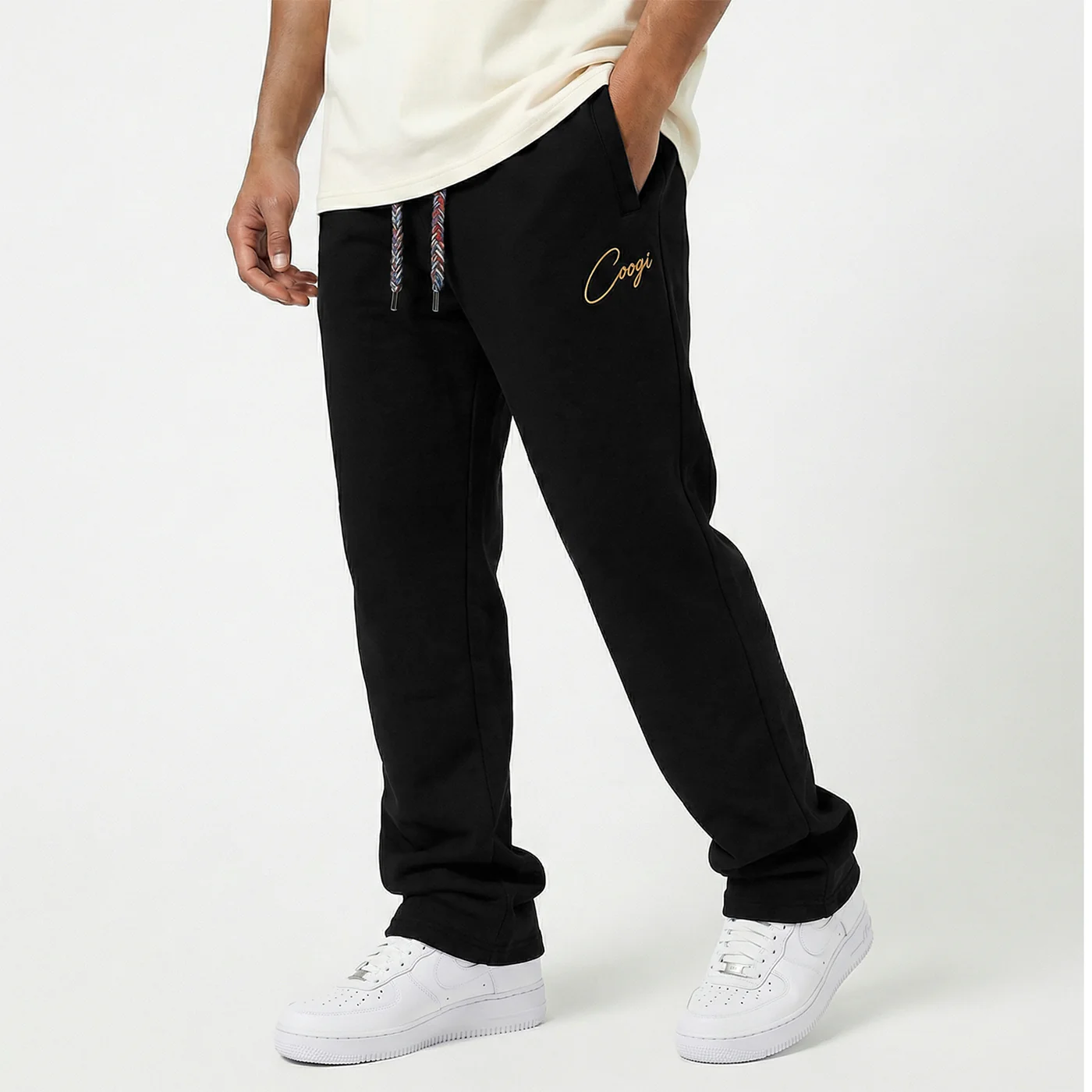New - COOGI Script Jogger - Oversized - Black: COOGI Crown Reserve HeavyLuxe Fleece - Image 3