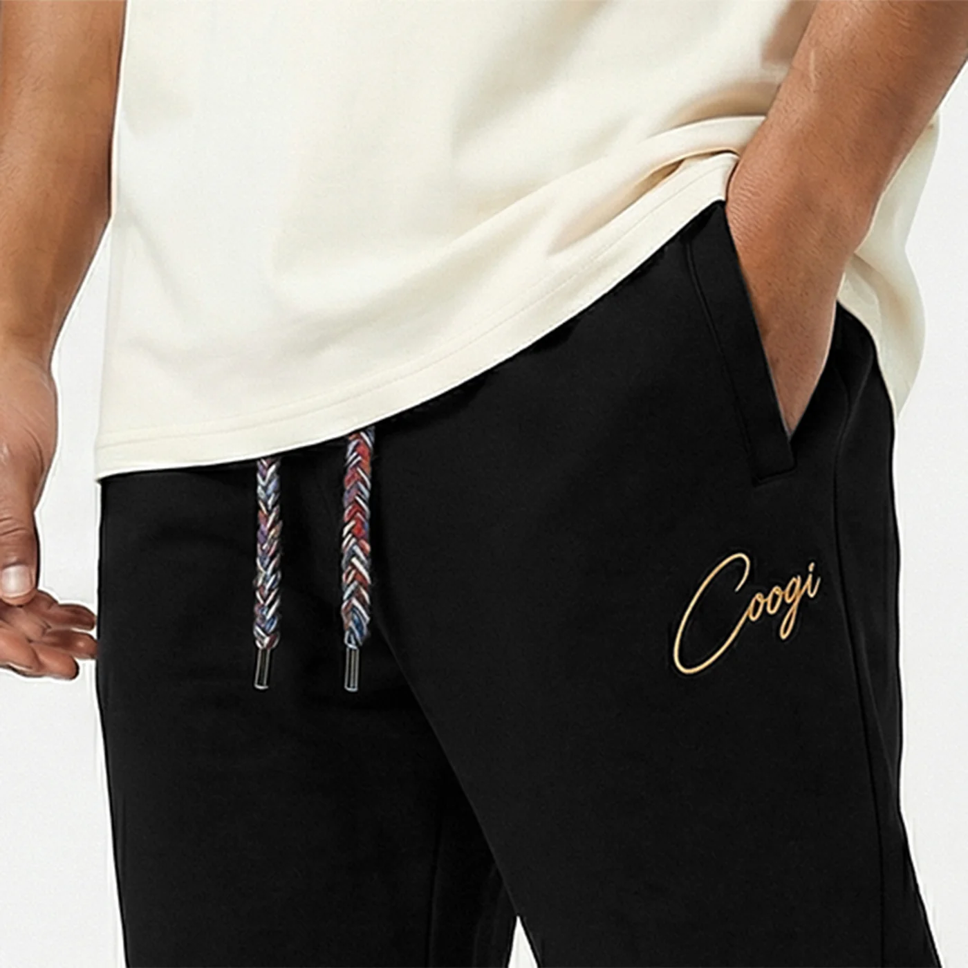 New - COOGI Script Jogger - Oversized - Black: COOGI Crown Reserve HeavyLuxe Fleece - Image 4