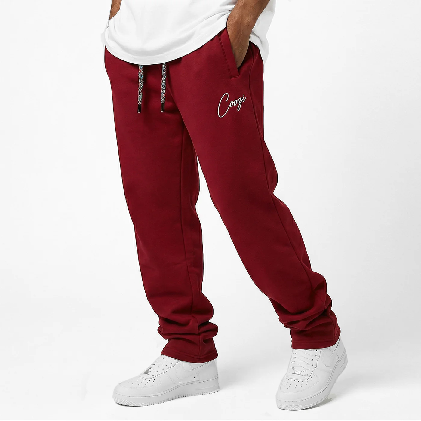 New - COOGI Script Jogger - Oversized - Crimson: COOGI Crown Reserve HeavyLuxe Fleece - Image 3