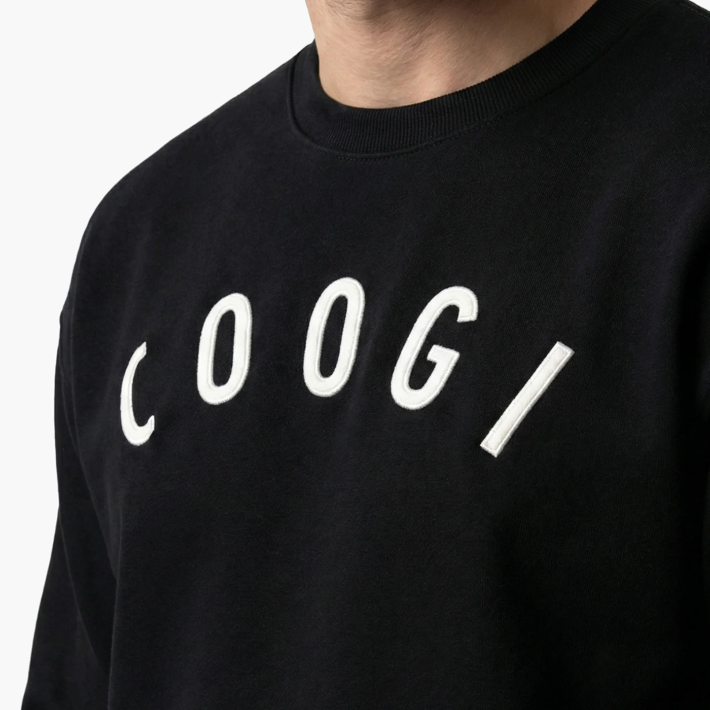 New - COOGI  - Statement Crew - Oversized - Black: COOGI Crown Reserve HeavyLuxe Fleece - Image 4