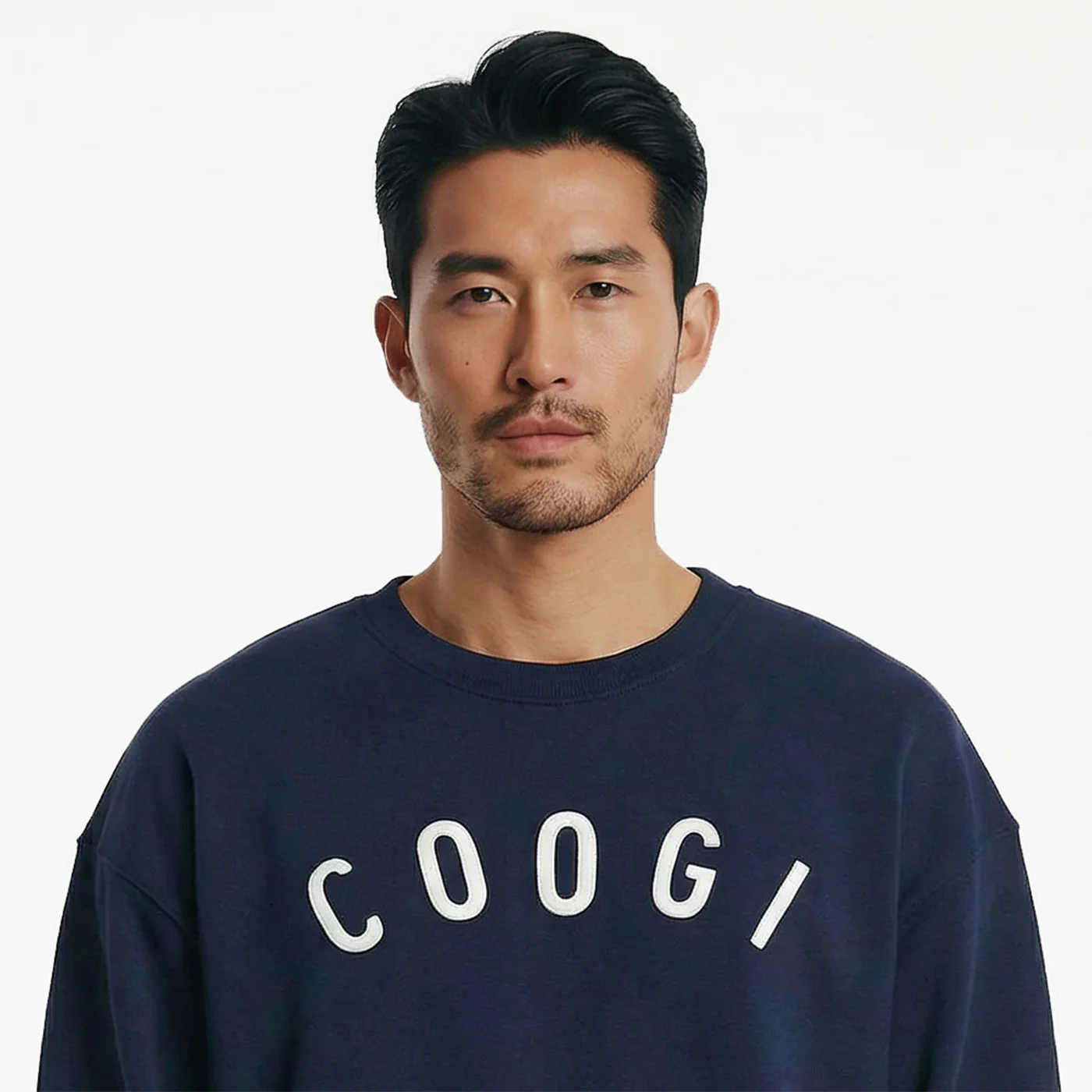 New - COOGI  - Statement Crew - Oversized - Navy: COOGI Crown Reserve HeavyLuxe Fleece - Image 3