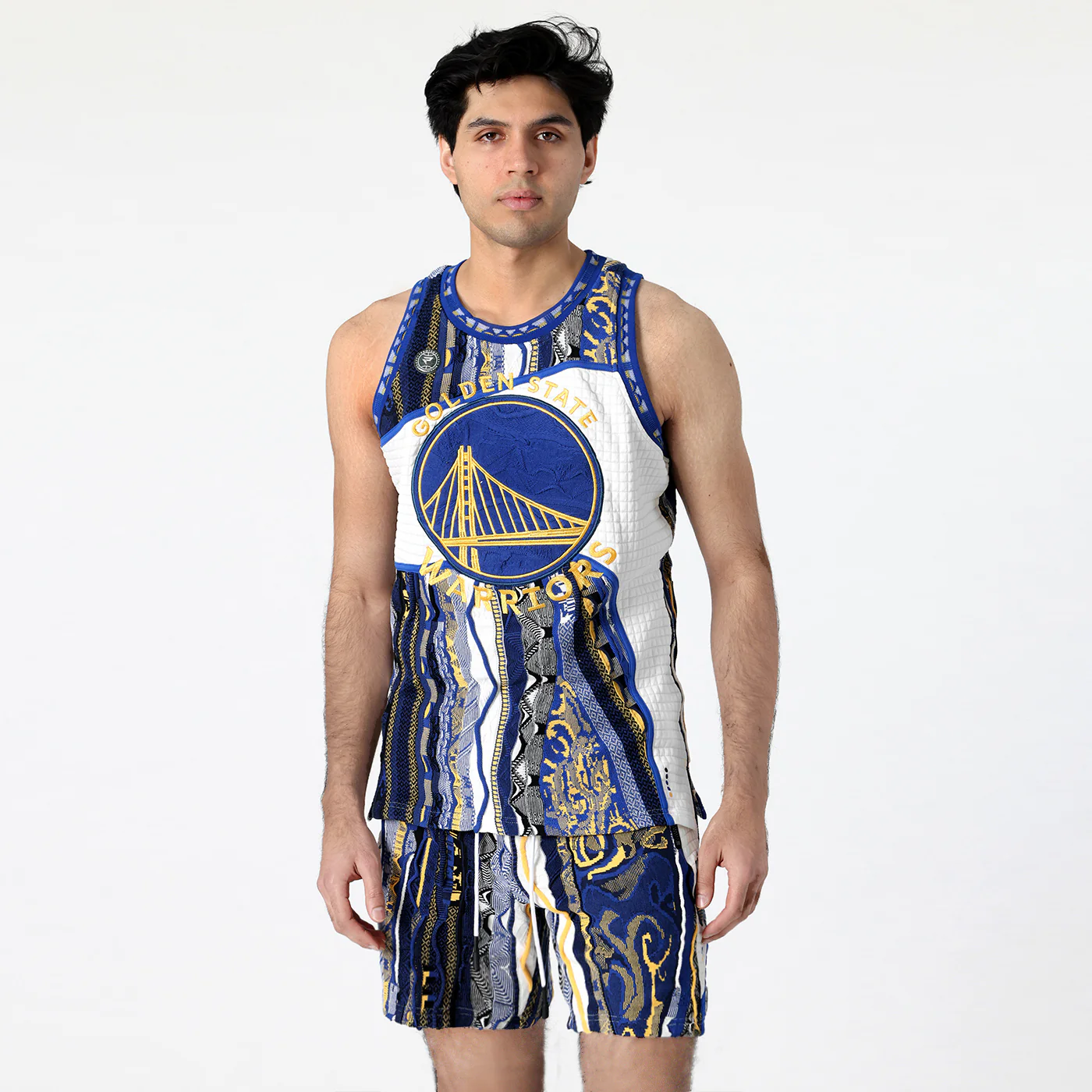 New -COOGI X NBA X Protege - Golden State Warriors Sweater Vest - Image 4
