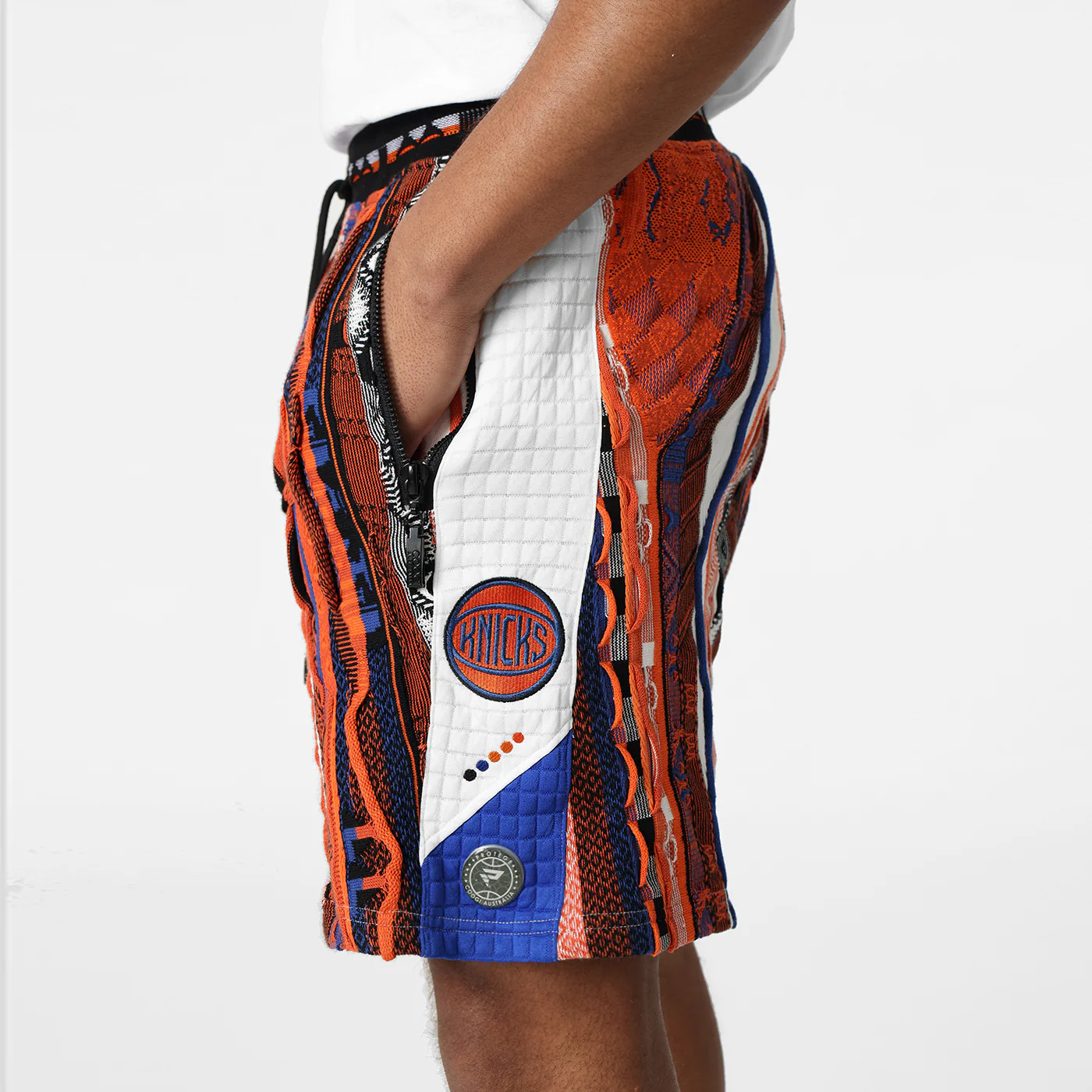 New - COOGI X NBA X Protege - Knicks Sweater Knit Basketball Shorts - Image 5