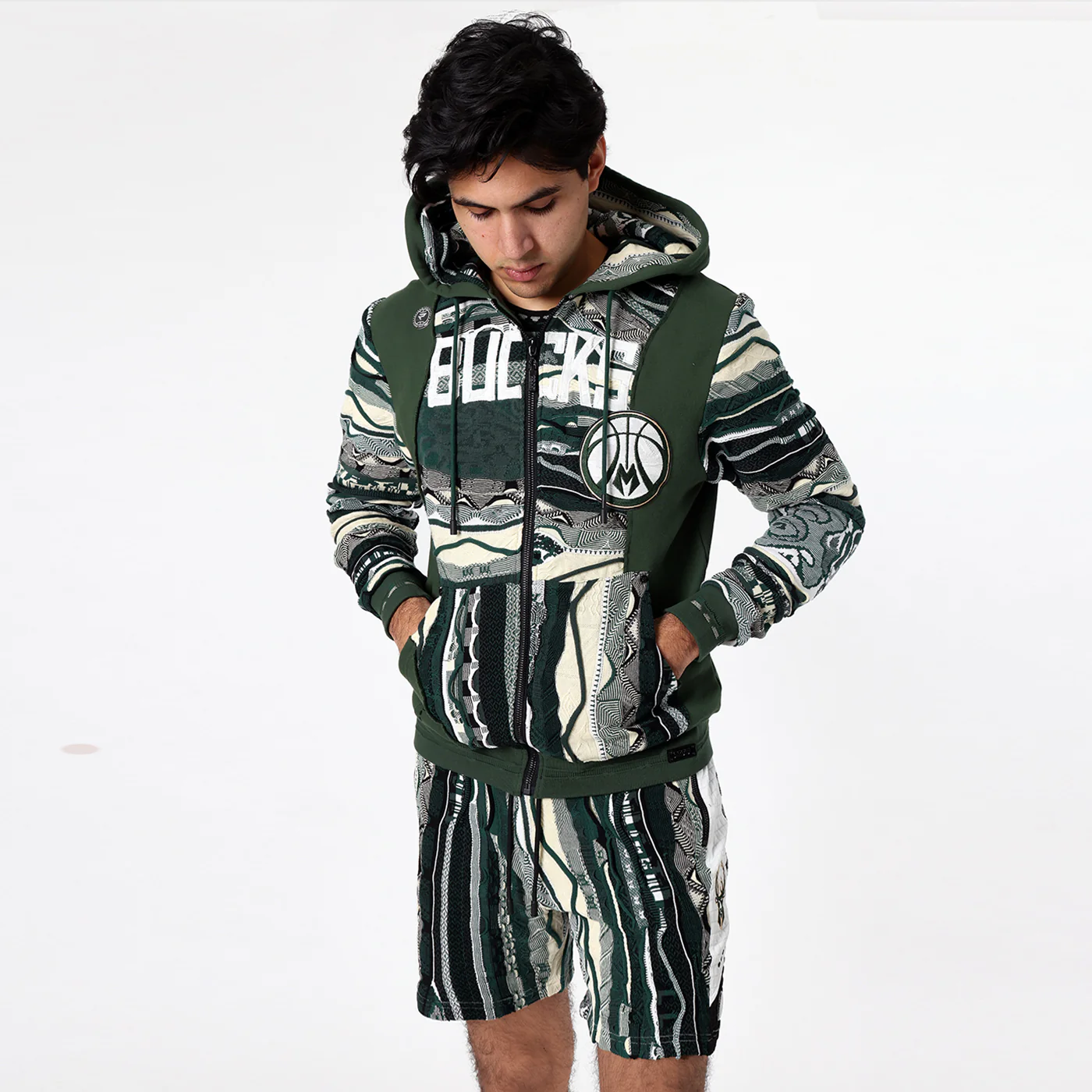 New - COOGI X NBA X Protege - Milwaukee Bucks Full Zip Hoody - Image 5