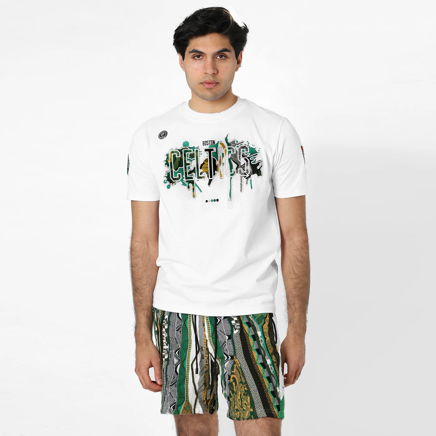 New - COOGI X NBA X Protege - Boston Celtics Sweater Knit Basketball Shorts - Image 5