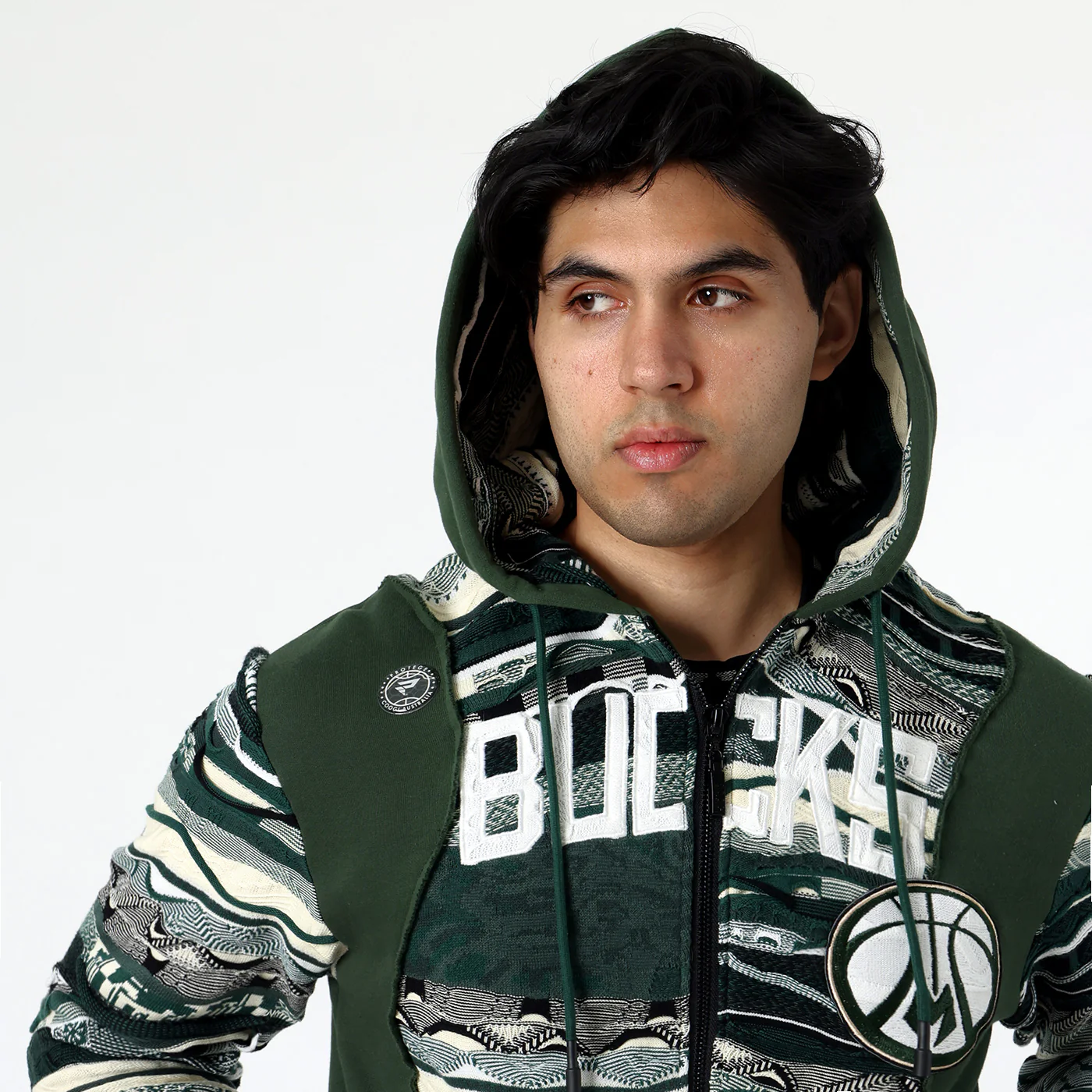 New - COOGI X NBA X Protege - Milwaukee Bucks Full Zip Hoody - Image 3