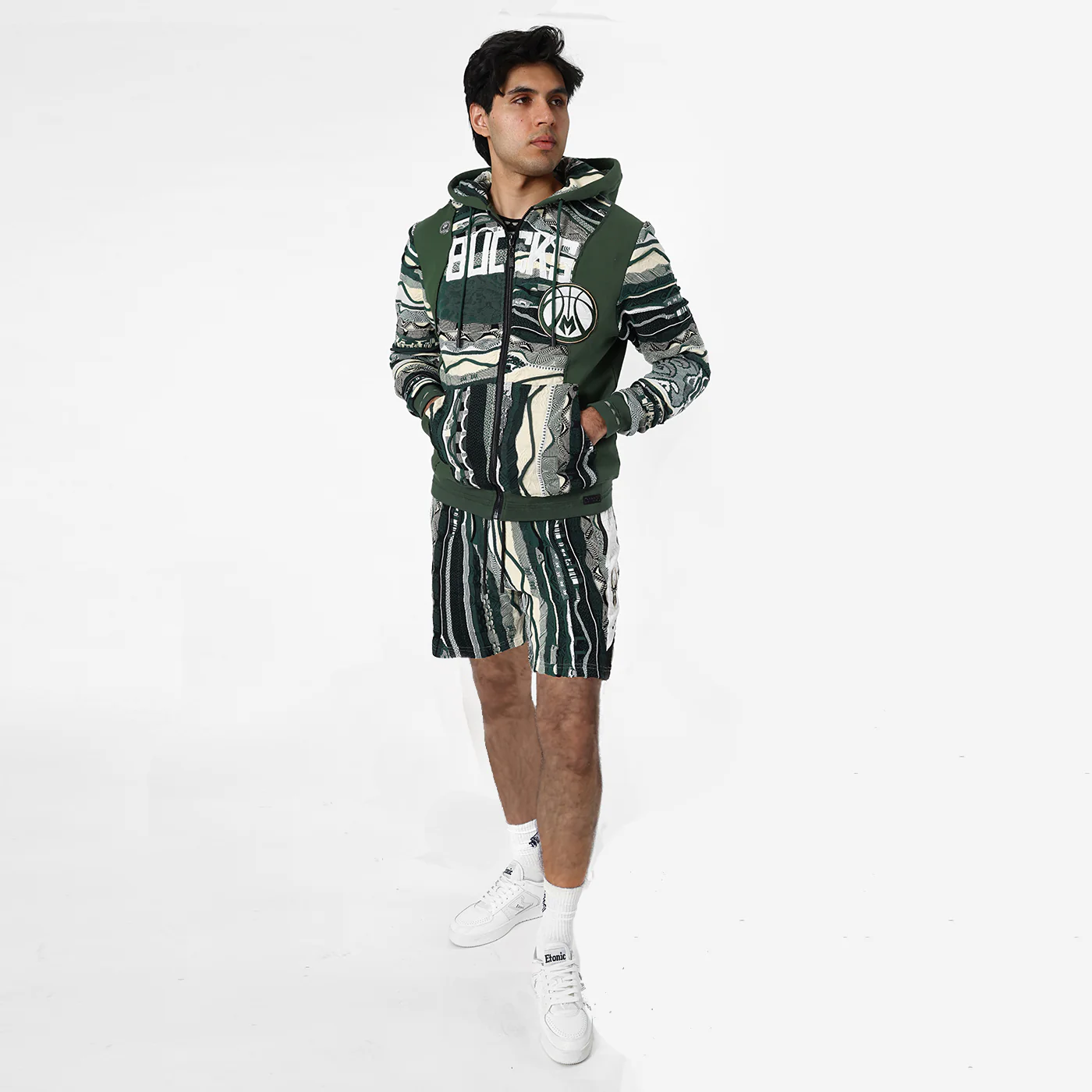 New - COOGI X NBA X Protege - Milwaukee Bucks Full Zip Hoody - Image 6